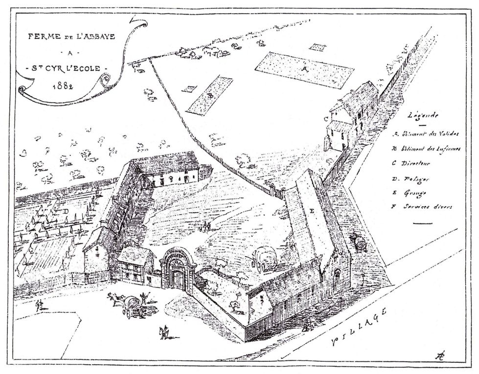 Photos du bombardement de juin 1944, de la chapelle Sainte Thérèse (Epi d'Or) et de l'Asile Départemental de l'Enfance qui est maintenant remplacé par le quartier neuf de l'Abbaye.