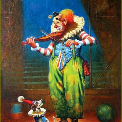 Clowns en peinture -  Petar Meseldžija