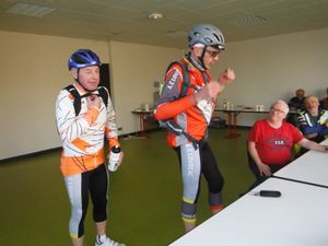 Pierrick Roinier et Sébastien Guigo, club de Loudéac ; Olivier Mauvillain, club cyclo du Ninian. 
