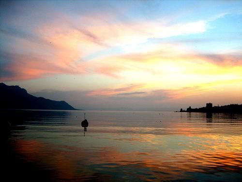 Sunsets are amazing on the swiss Riviera. Colors are different every day. Many of these photos found on internet could be used to create postcards. Enjoy!  