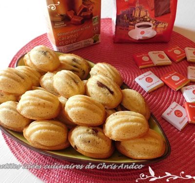 Mini madeleines caramel et chocolat