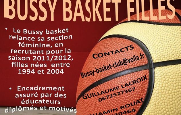 BUSSY BASKET - SECTION FÉMININE : LA RELANCE !