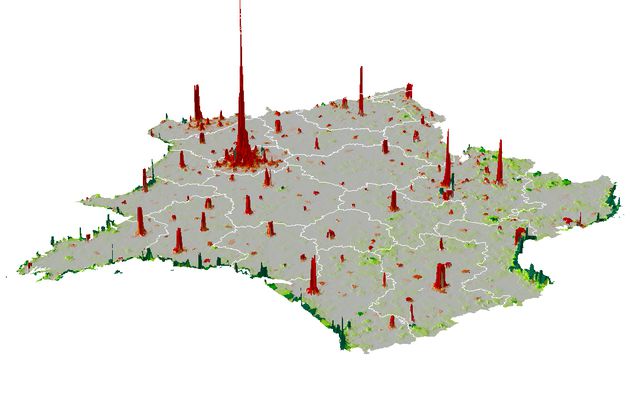 Telemóveis fornecem mapas da densidade populacional portuguesa quase em tempo real