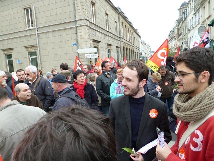 Manifestation du premier à Cherbourg
