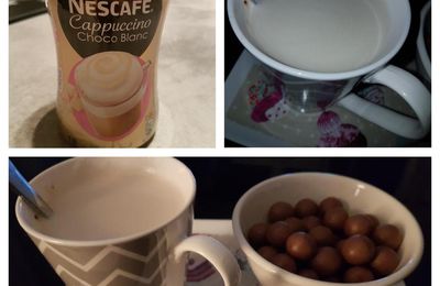 Un bon cappuccino chocolat blanc de Nescafé