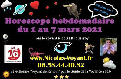 Horoscope Charentais de la semaine du 1 au 7 mars 2021