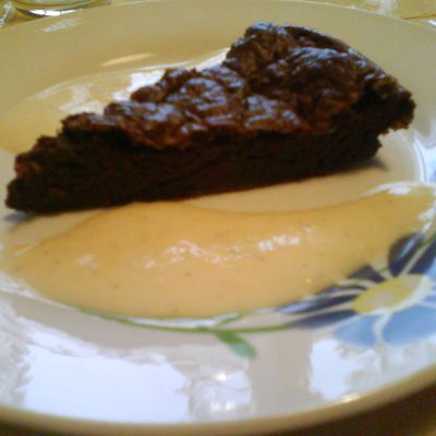 Gâteaux au chocolat et sa crème anglaise