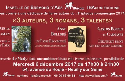 Isabelle    de    BREMOND     d'ARS         3 Romans-    3 Auteurs-    3 Talents - Le 6-XII-2017