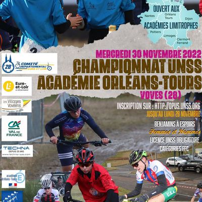 Les listes des 63 engagés du régional UNSS de cyclo-cross à Voves (28) ce dimanche 30 novembre