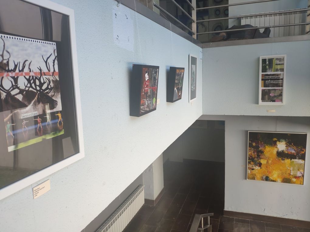 Le hall de l'étage bas, avec Neuville (France), Mercedes Freixo (Espagne), Geneviève Scharff (France), Zine Elabidine El Amine (Maroc), Stéphane Le Mouel (France), Mocas (France), Franck Walkoff (Allemagne), Fabienne Sapowicz (France), Violeta Bernardo (Espagne), Silvia Romeo (Italie), Cyan (France), Luisa Valdes (Espagne), Marc Rayner (Australie/Suède), Ewa Held (Pologne/France)