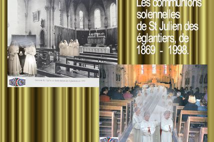 St Julien des églantiers, les communions solennelles de 1869 à 1998.