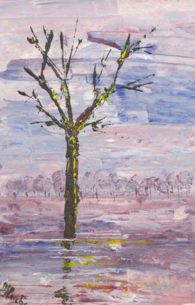 Arbre en hiver-301 acrylique