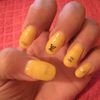 pose gel vernis couleur jaune et deco chanel