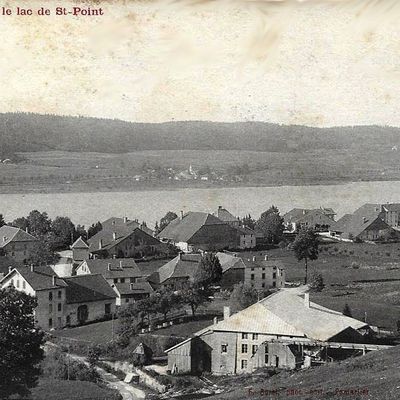Cartes anciennes imprimables -  Malbuisson (Doubs) et le lac des St Point - 1908