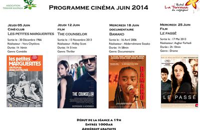 Programme cinéma mois de juin