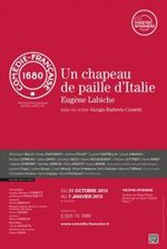 La Comédie-Française présente Un chapeau de paille d'Italie jusqu'au 07 janvier 2013