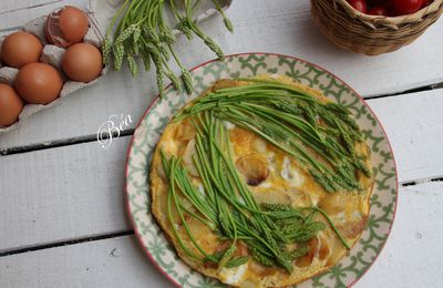 Tortilla aux asperges sauvages