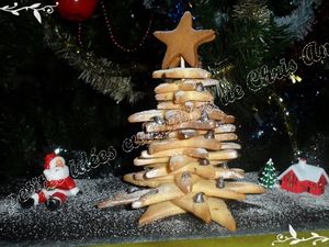 Sapin de Noël en biscuits