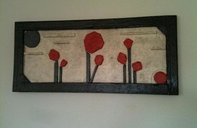 Tableau tout carton "Les Coquelicots"