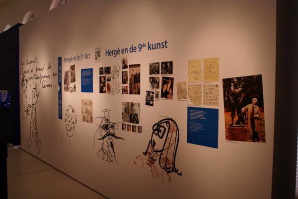 Photos de l'exposition Tintin et la mer qui s'est déroulée à Ostende, en Belgique