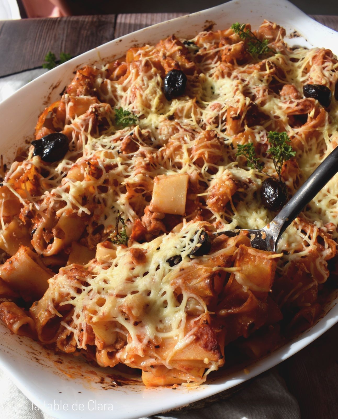 Gratin pâtes thon