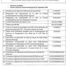 Conseil Municipal du 21 novembre 2016