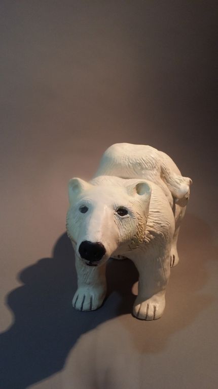 L'ours polaire et son petit H 25 L 32 cm création 2018