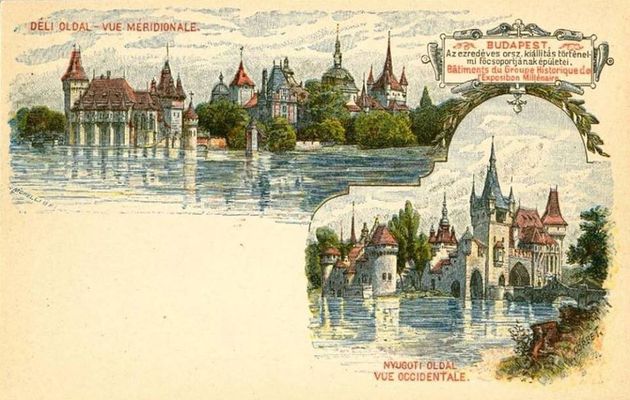 Cartes postales de l'exposition du Millénaire à Budapest en 1896