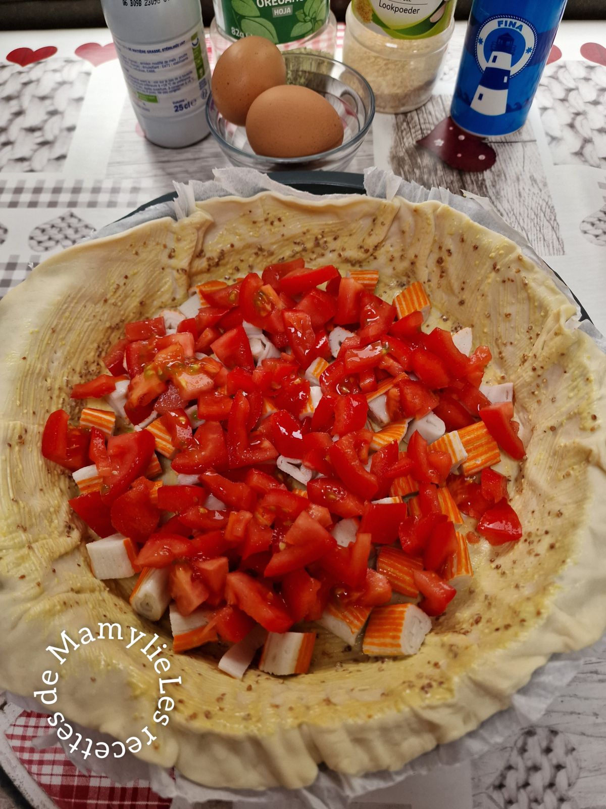 Quiche aux tomates et surimis (Pop 32)