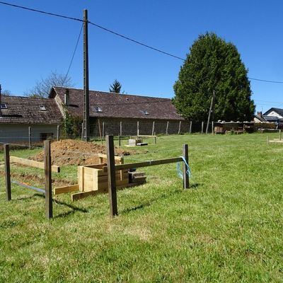 Coffrage et coulage des fondations du hangar