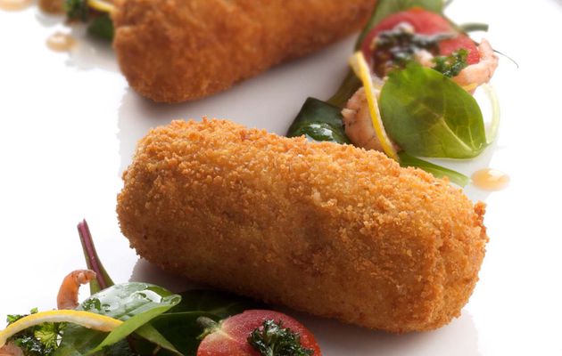 Croquette aux ASPERGES & Crevettes grises