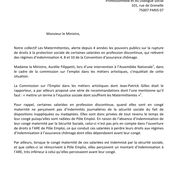 Lettre des Matermittentes au ministre du travail François Rebsamen