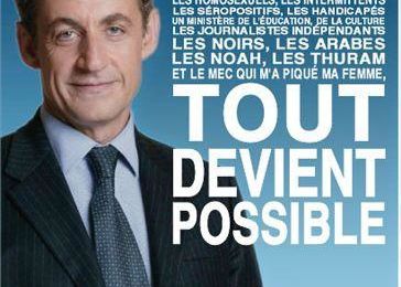 l'affiche officielle de Sarkozy