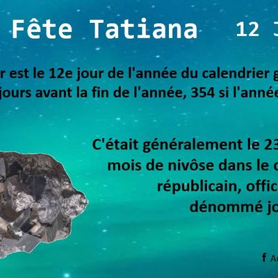 Bonne fête aux Tatiana 