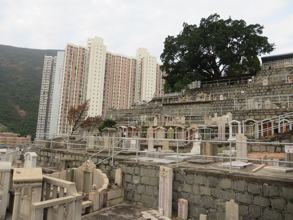 Même les cimetières sont dépouvus de végétation...mais être entérré à HK à flanc de montagne et face à la mer est le meilleur 'feng shui' qui soit et se paie très cher! 