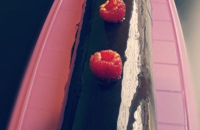 bûche choco framboise ( avec ou sans thermomix ) 