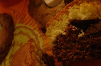 Muffins aux 2 chocolats coeur nutella