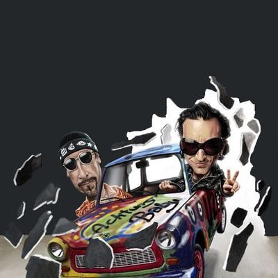 U2 Caricature Bono et The Edge -Achtung Baby