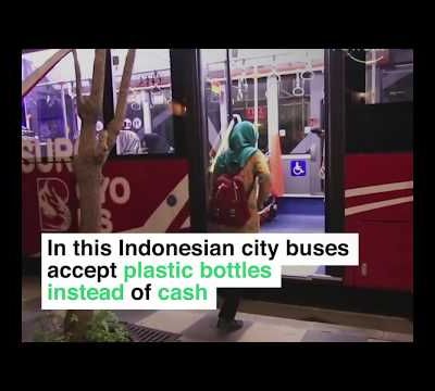 Payer son bus avec des bouteilles et/ou des gobelets en plastique, c'est possible...