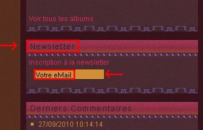 La Newsletter et la Liste des liens....!!!!