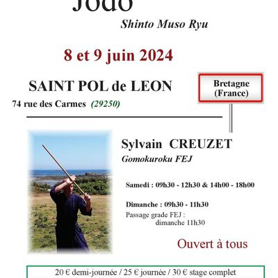 Stage Jodo FEJ avec Sylvain Creuzet