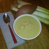 Potage de patates douces et poireaux