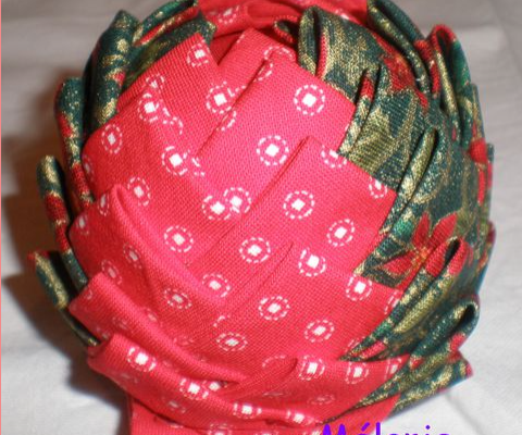 tuto : boule de noel en tissu