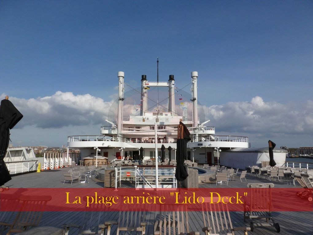 Voyage au temps des anciens transatlantiques avec cette visite partielle du SS Rotterdam, désormais hôtel flottant. Même avec son glorieux passé, il n'échappe pas à la règle et la visite se fait d'arrière en avant en remontant les ponts.