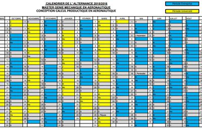 Planning GMA (Génie mécanique en aéronautique)