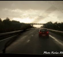 Sur la route après l'orage