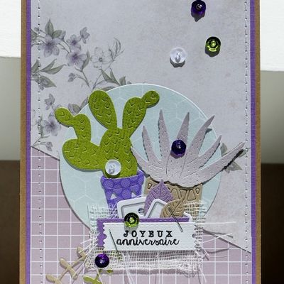 Une carte avec des cactus
