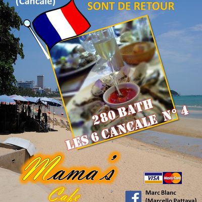 Mama's cafe-Pattaya-Soi 6. FRENCH OYSTERS every days