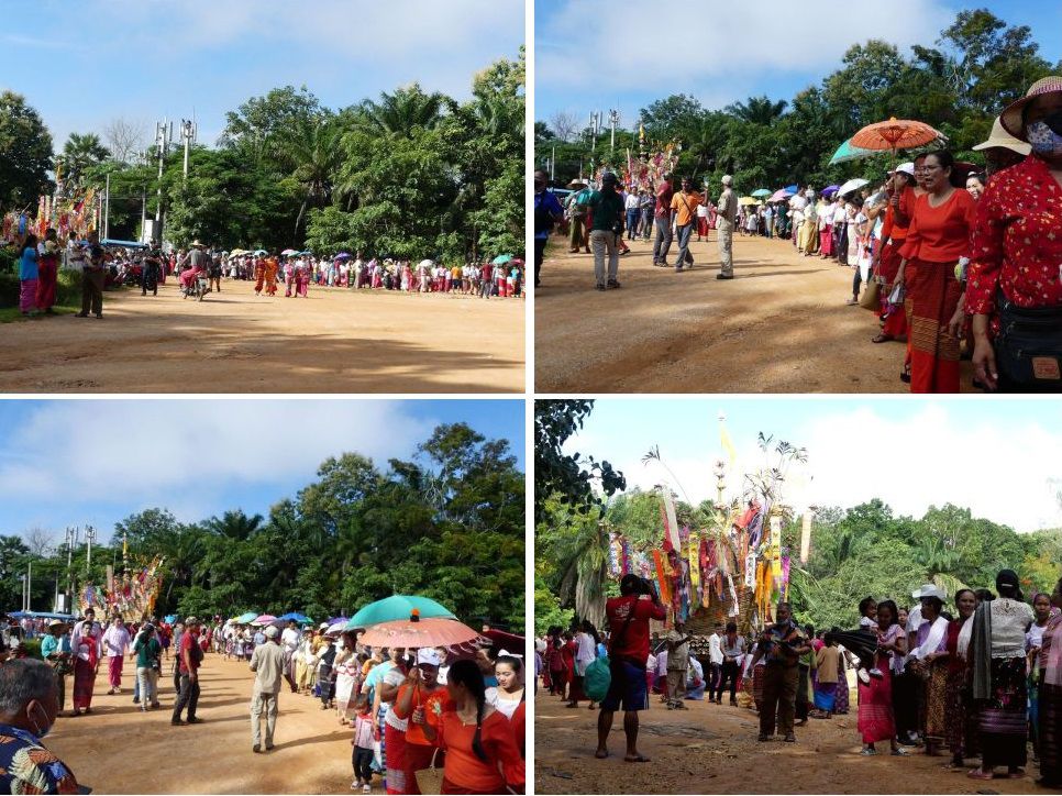 La tradition de Bor Kamot-Kaban - La procession et la mise à l'eau au Mon Floating Boat Festival (2)