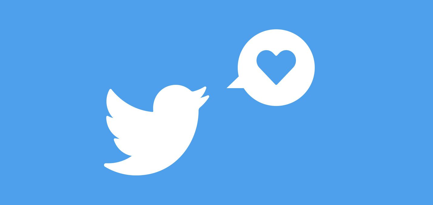 logo Twitter avec coeur bleu